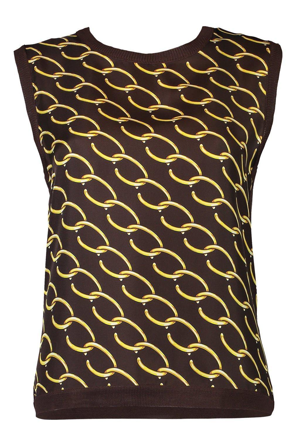 OSCAR DE LA RENTA-Oscar Chain Inset Tank-