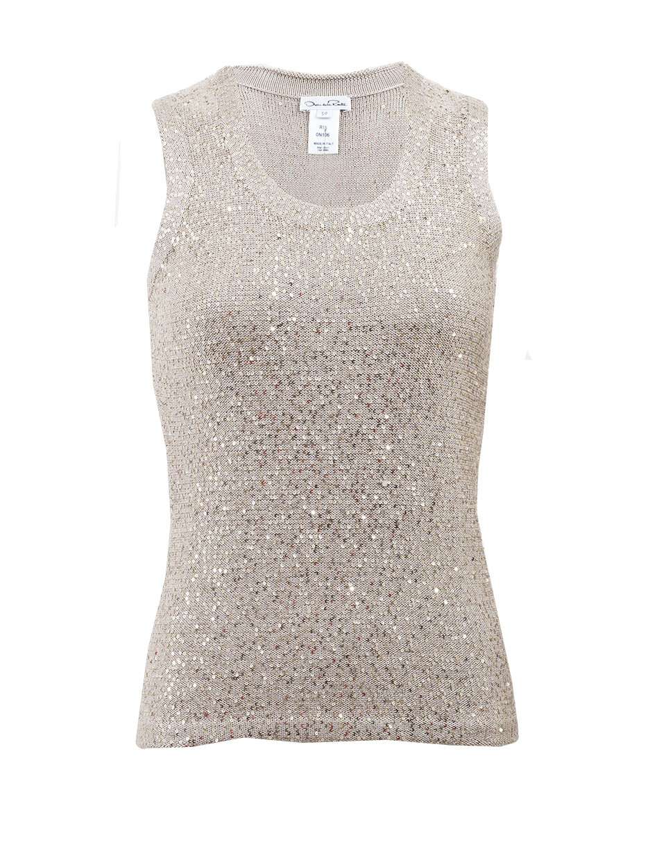 OSCAR DE LA RENTA-Sequin Tank-