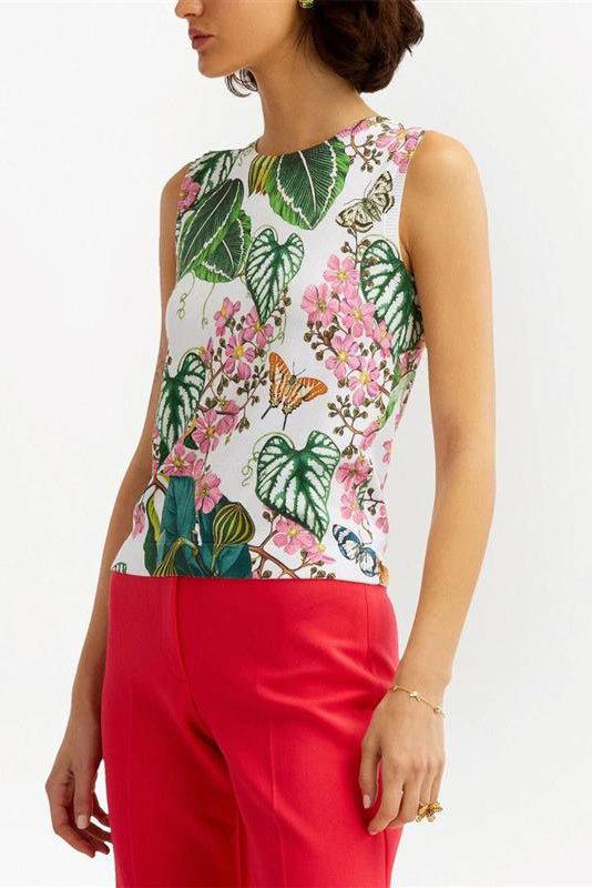 OSCAR DE LA RENTA-Mixed Botanical Garden Tank-IV MULT