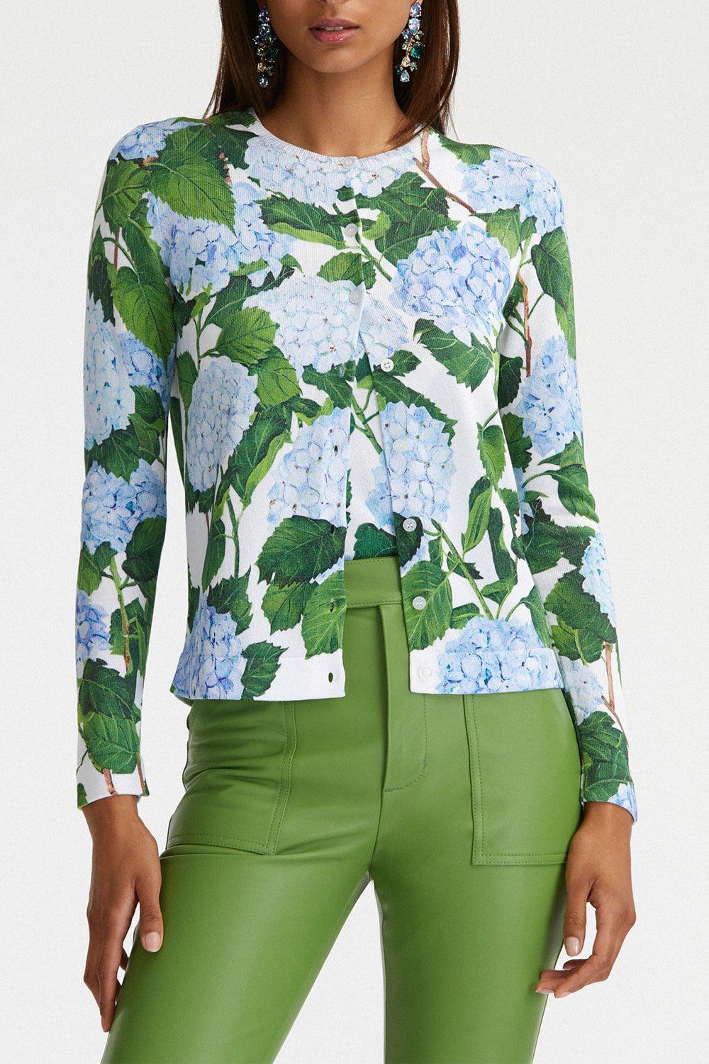 OSCAR DE LA RENTA-Hydrangea Printed Tank-
