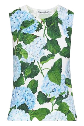 OSCAR DE LA RENTA-Hydrangea Printed Tank-