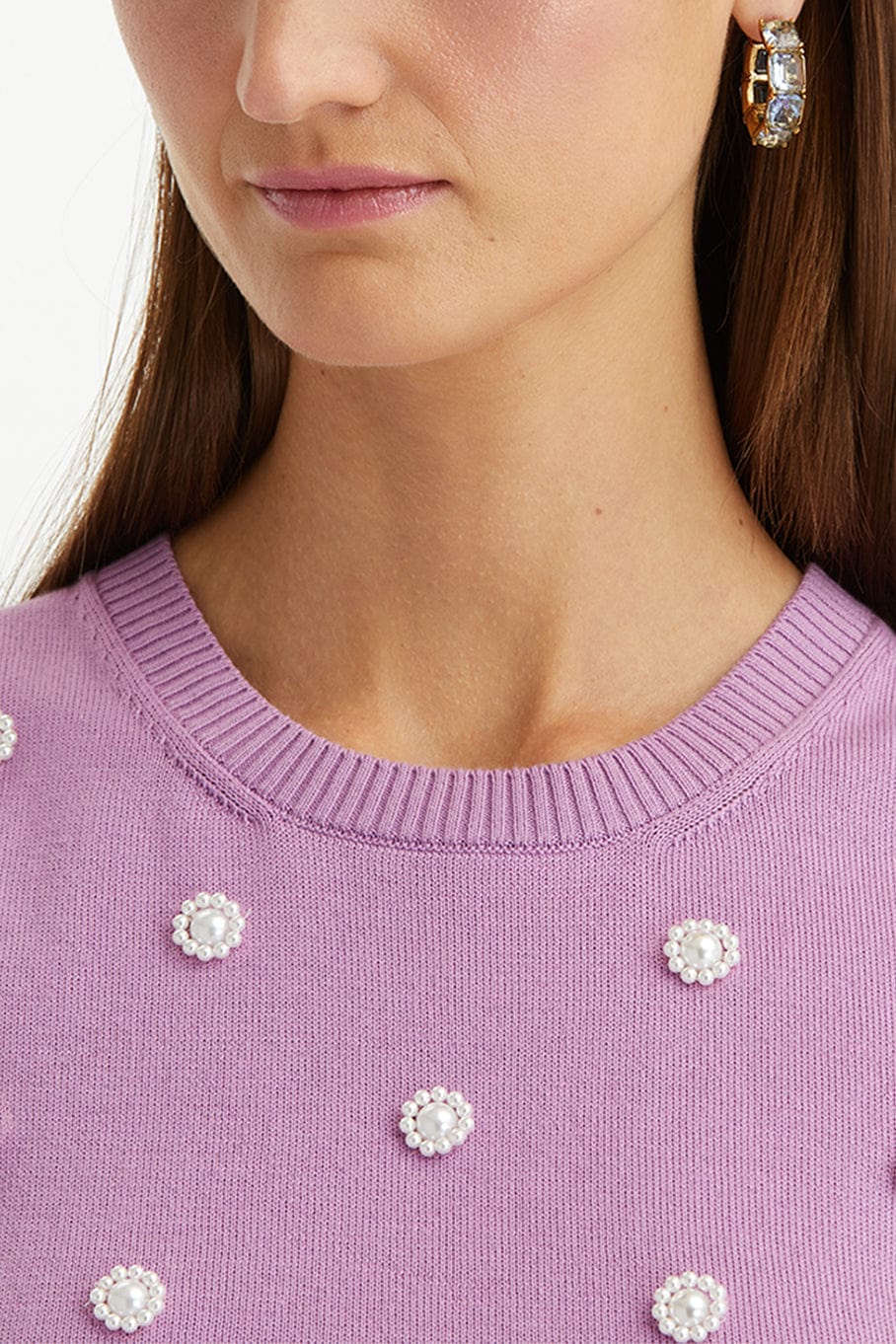 OSCAR DE LA RENTA-Pearl Embroidered Tank-