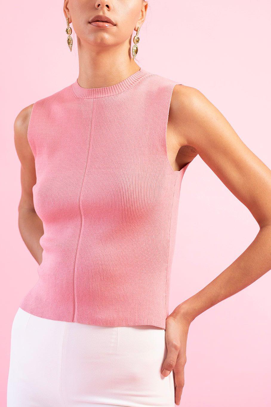 OSCAR DE LA RENTA-Ribbed Tank - Petal-