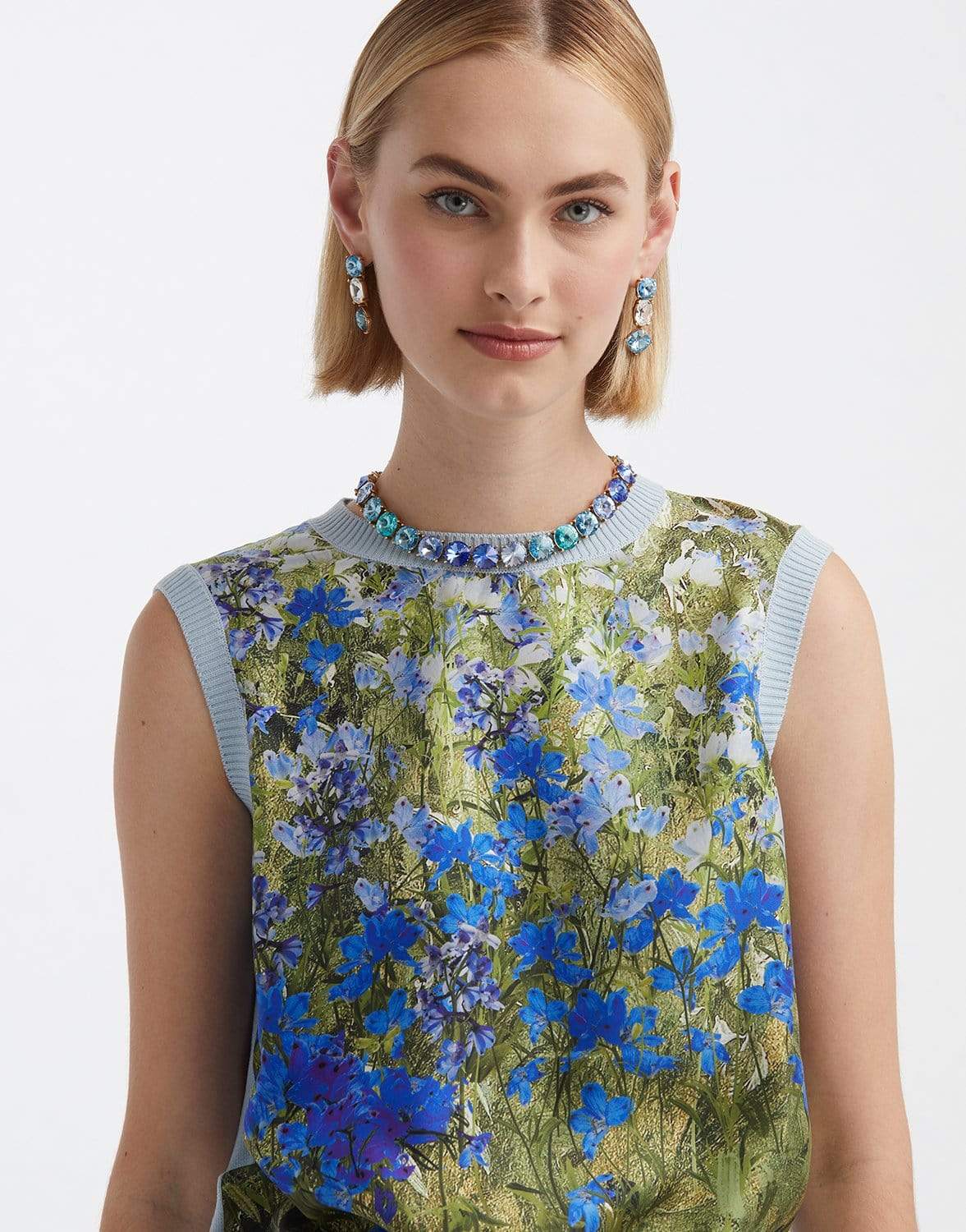 OSCAR DE LA RENTA-Floral Field Tank-