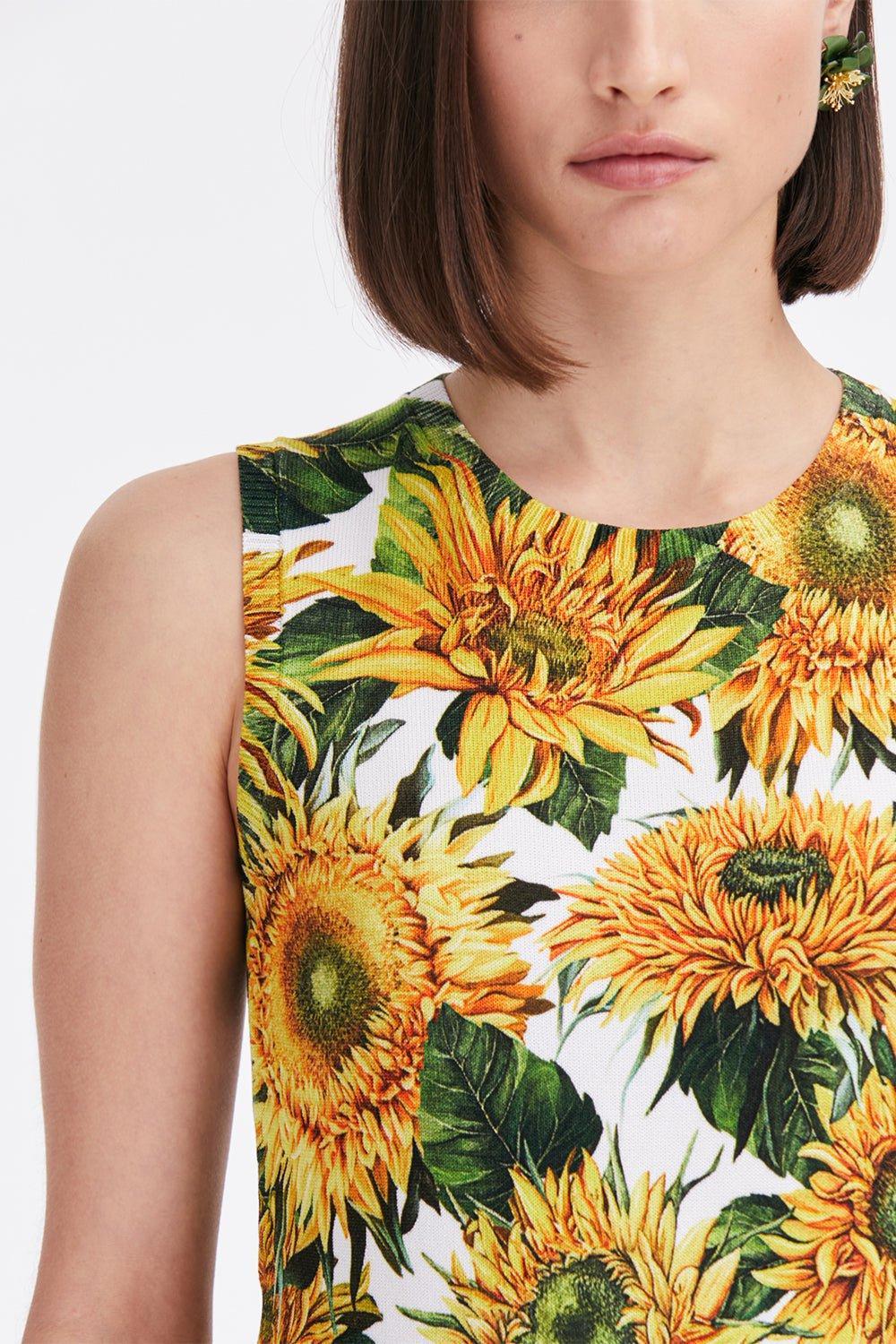 OSCAR DE LA RENTA-Sunflower Tank Top-