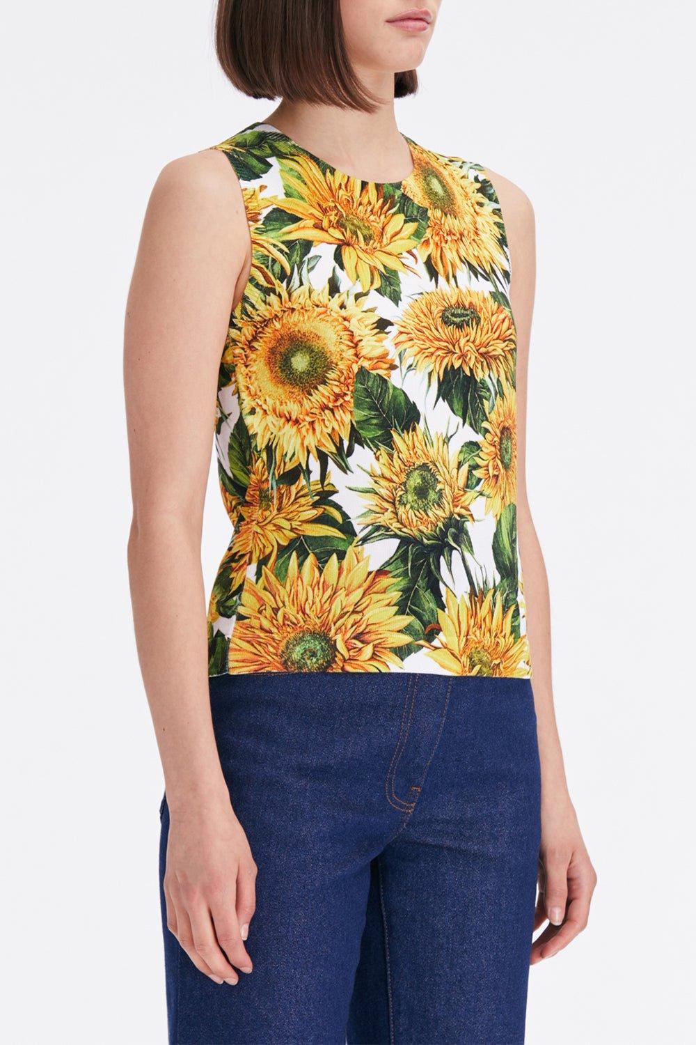 OSCAR DE LA RENTA-Sunflower Tank Top-
