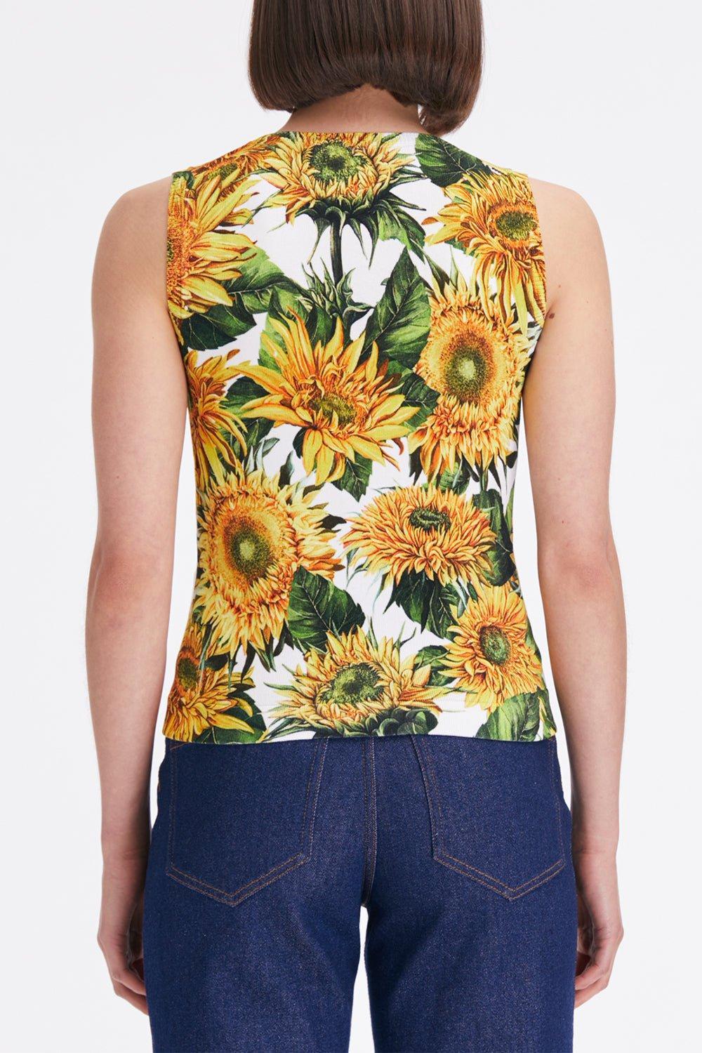 OSCAR DE LA RENTA-Sunflower Tank Top-