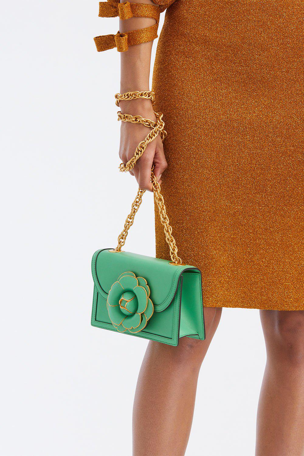OSCAR DE LA RENTA-Classic Tro Bag - Aloe-ALOE