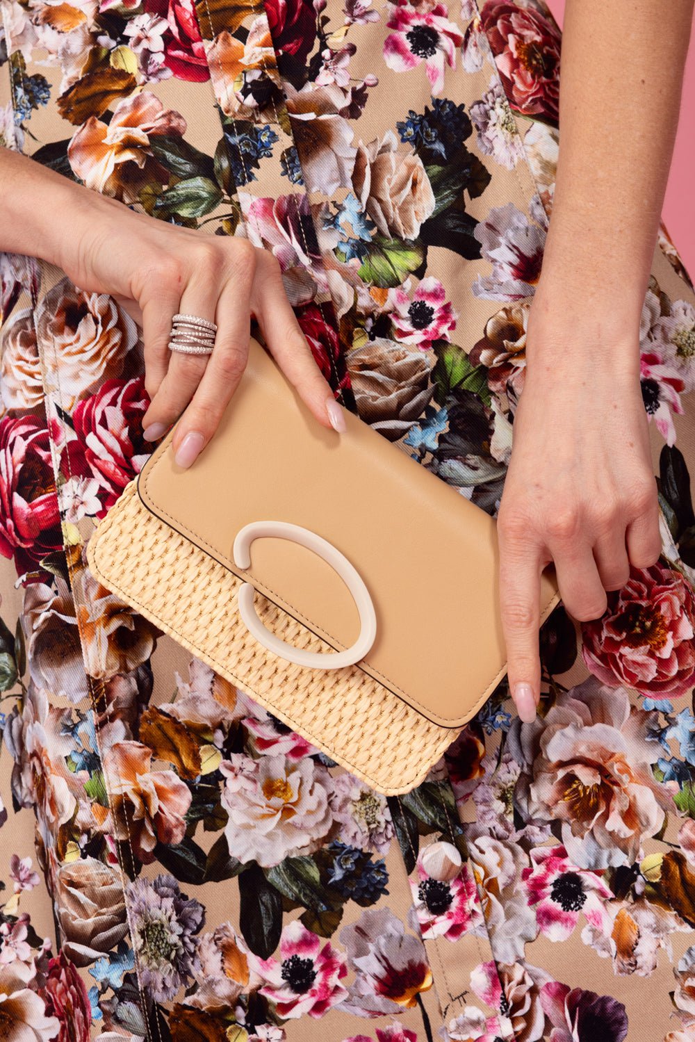 OSCAR DE LA RENTA-O Pouchette - Beige-BEIGE