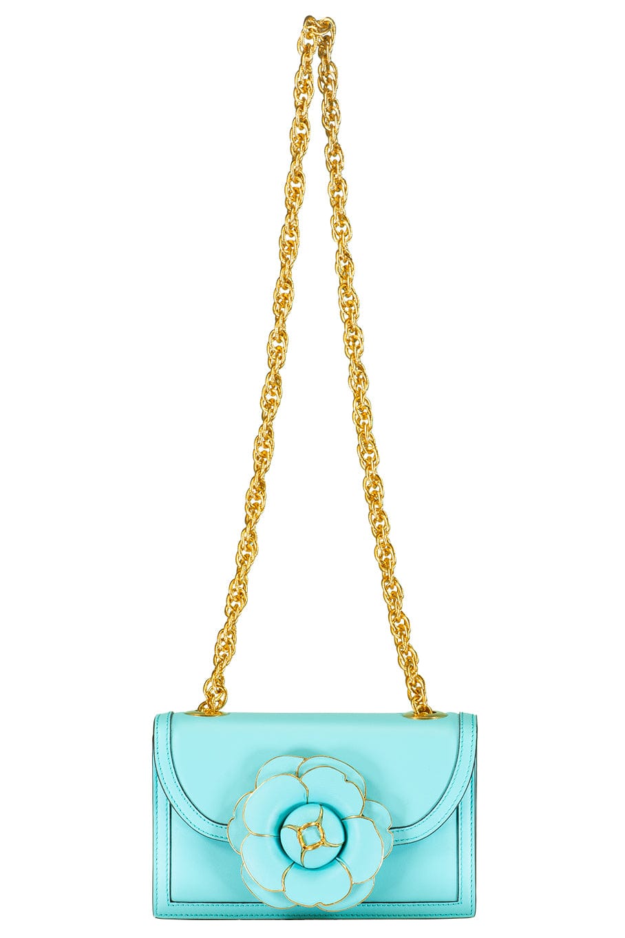 OSCAR DE LA RENTA-Classic Tro Bag - Cyan-CYAN