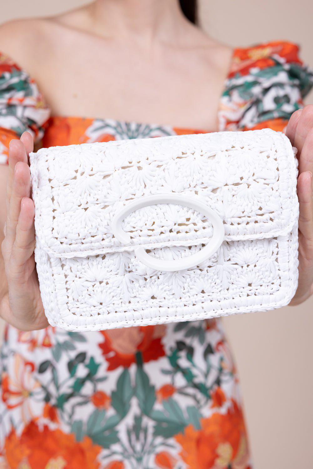 OSCAR DE LA RENTA-O Pochette - Ivory-IVORY