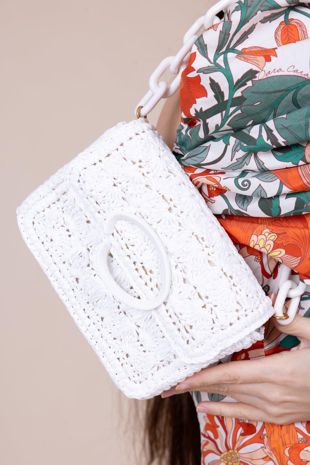 OSCAR DE LA RENTA-O Pochette - Ivory-IVORY