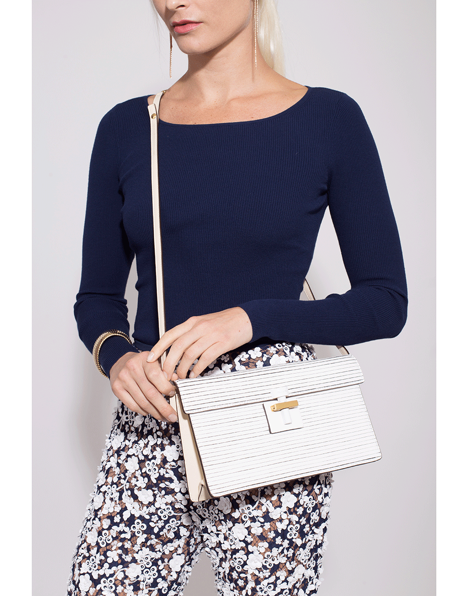 OSCAR DE LA RENTA-R Alibi Clutch-IVORY