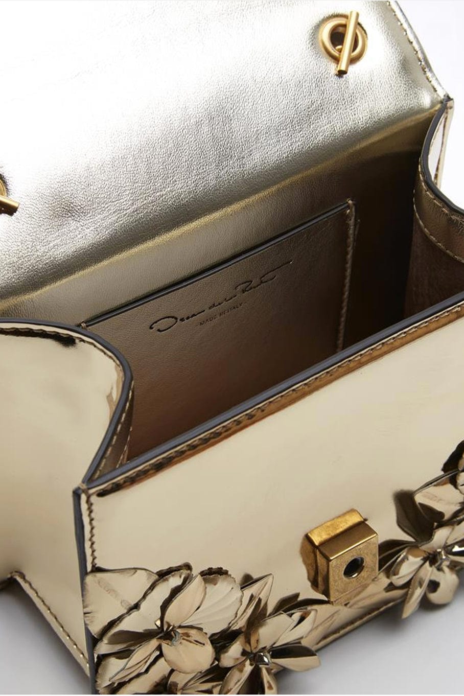 OSCAR DE LA RENTA-Tro Bag - Light Gold-LTGOLD