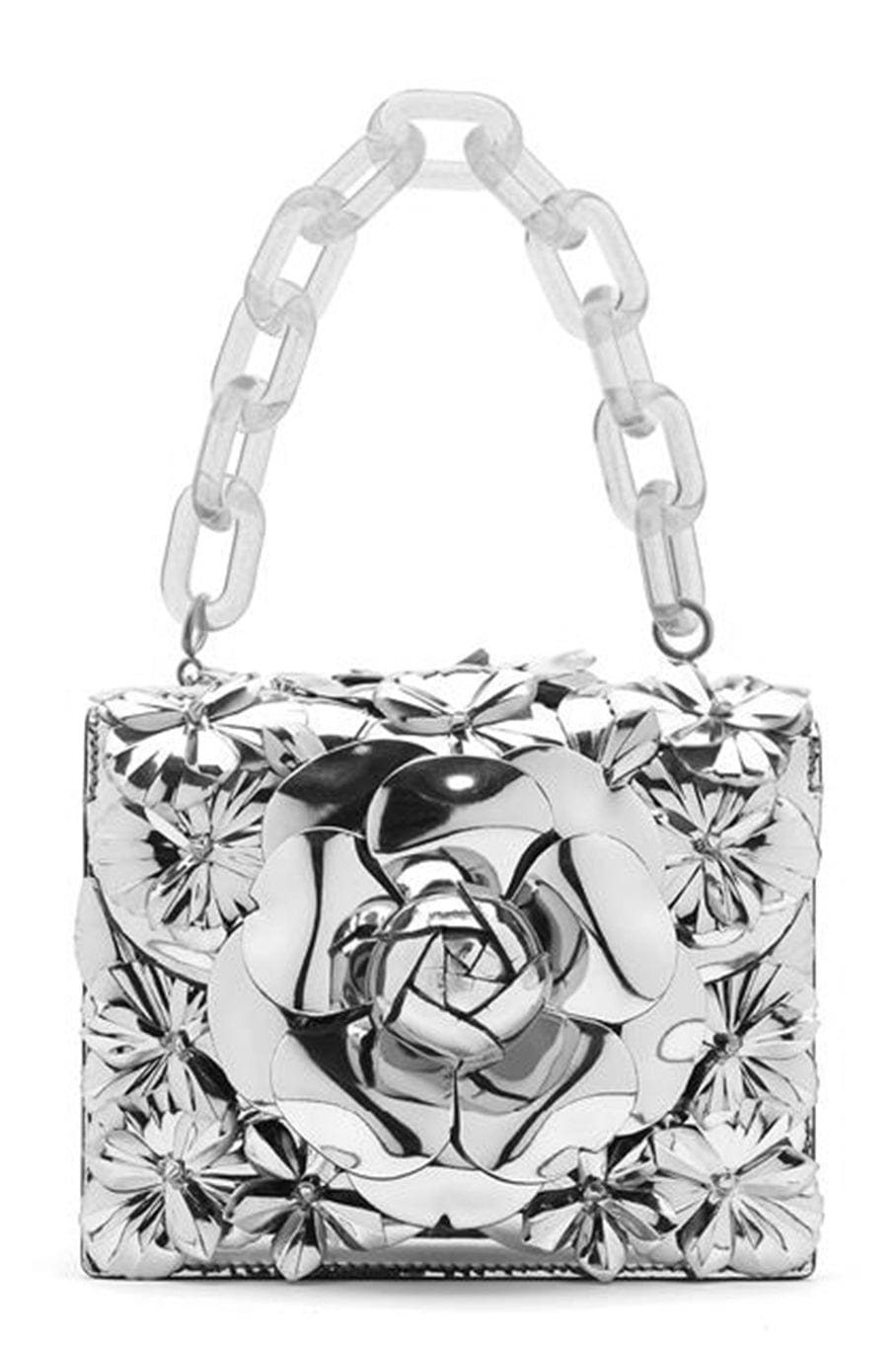 OSCAR DE LA RENTA-Tro Bag - Silver-SILVER