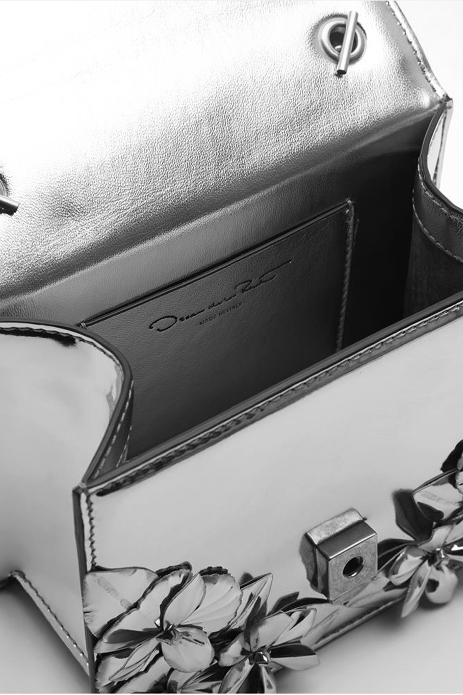 OSCAR DE LA RENTA-Tro Bag - Silver-SILVER