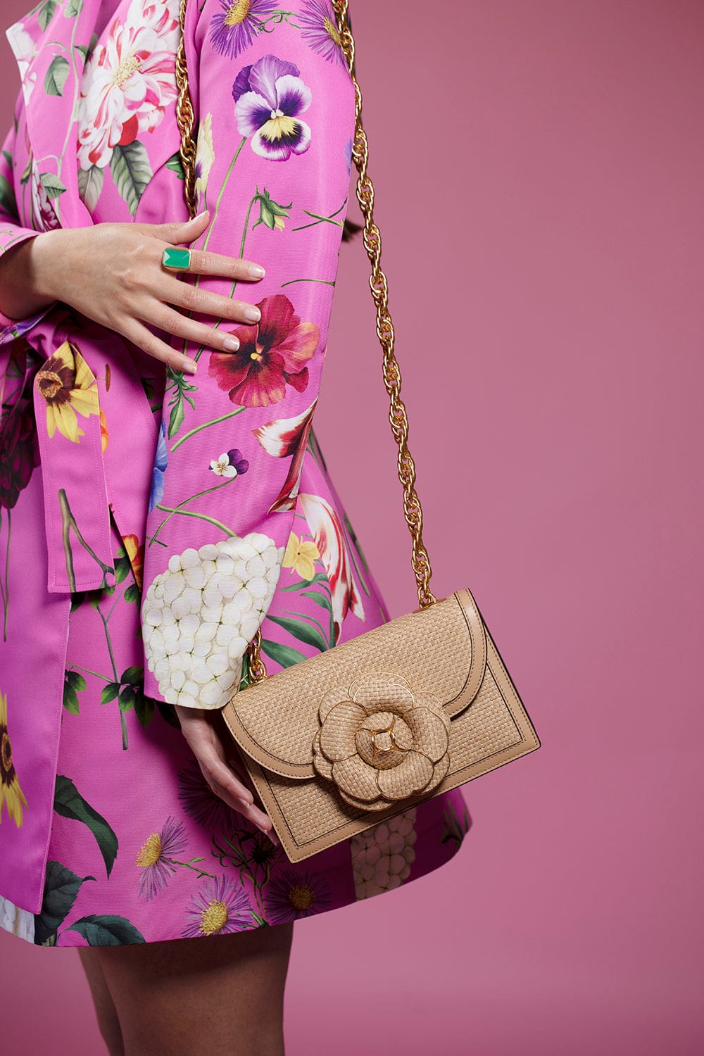 OSCAR DE LA RENTA-Tro Bag - Almond-ALMOND