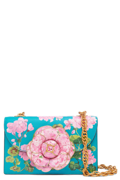 Classic Tro Bag - Aqua Geranium – Marissa Collections