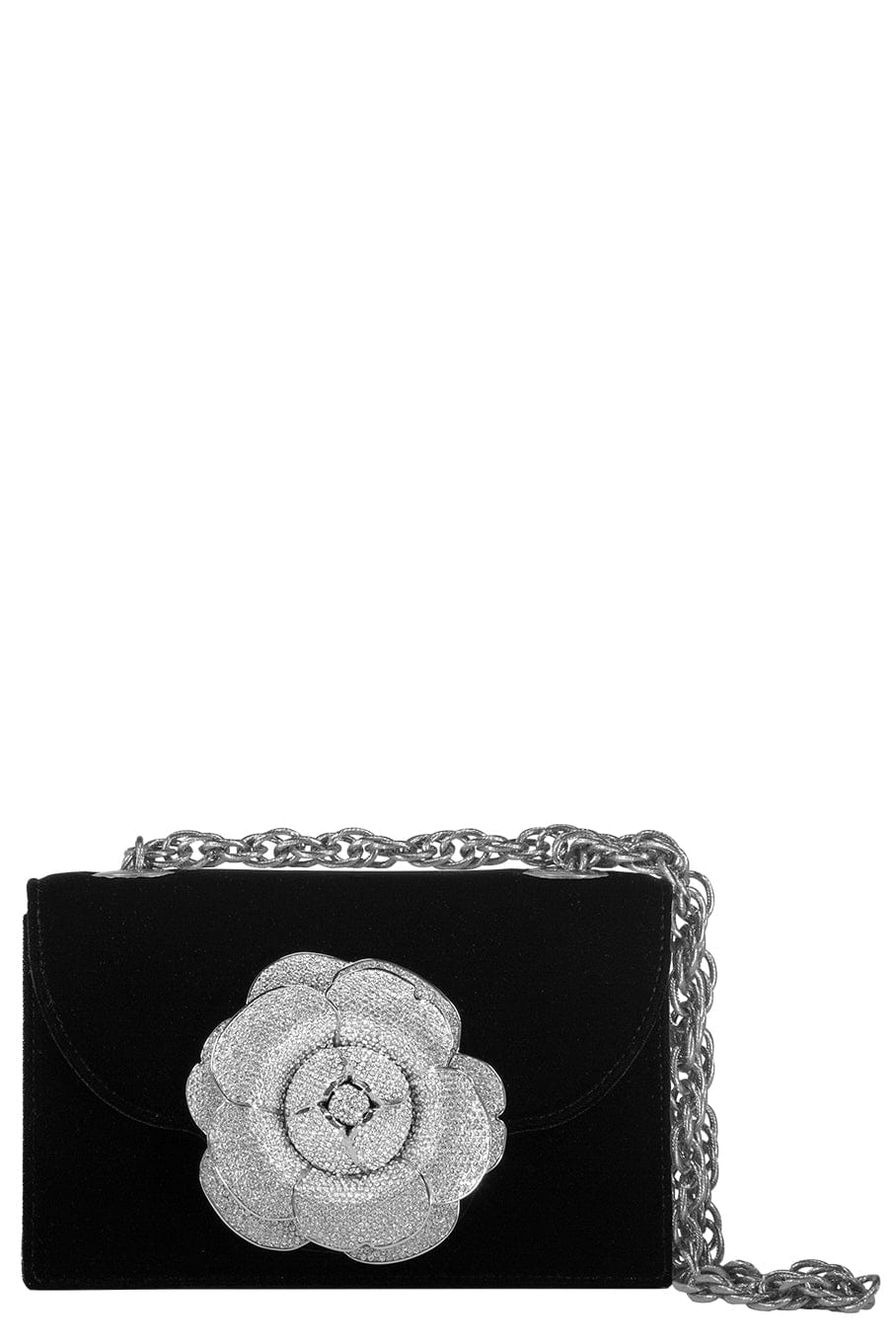 OSCAR DE LA RENTA-Classic Tro Bag - Black Velvet-BLACK