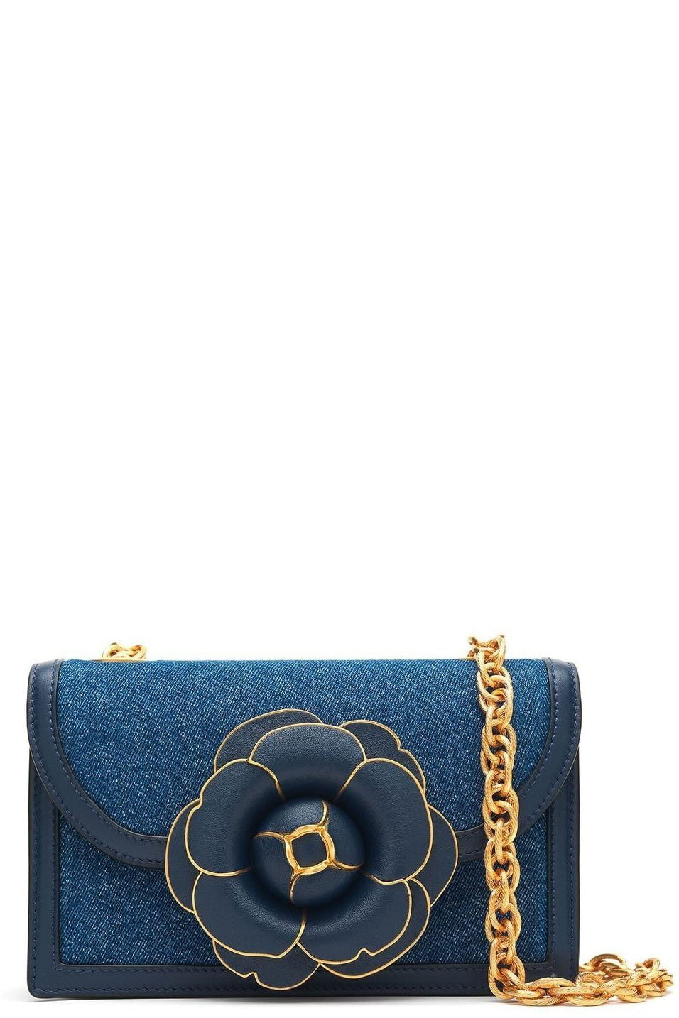 OSCAR DE LA RENTA-Classic Tro Bag - Denim-DENIM