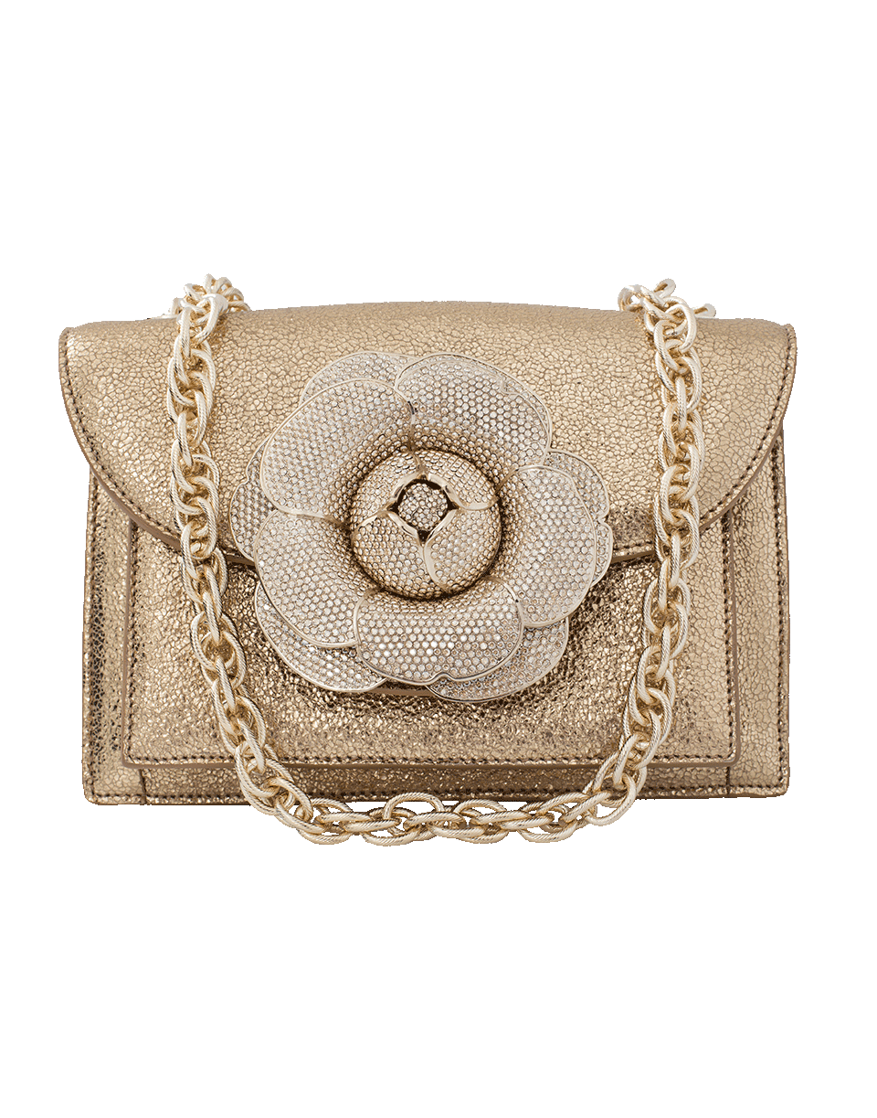 OSCAR DE LA RENTA-Gardenia Crossbody Bag-GOLD