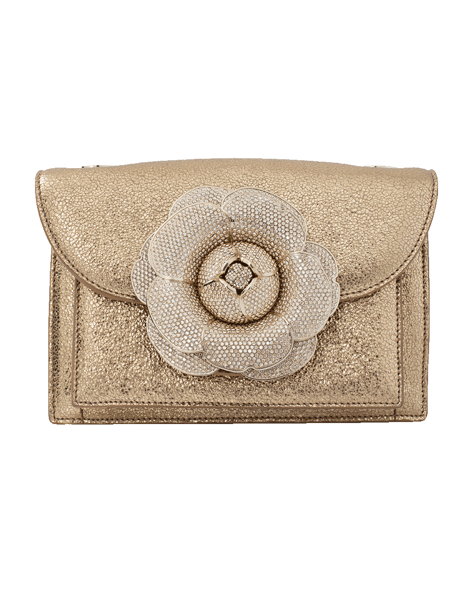 OSCAR DE LA RENTA-Gardenia Crossbody Bag-GOLD