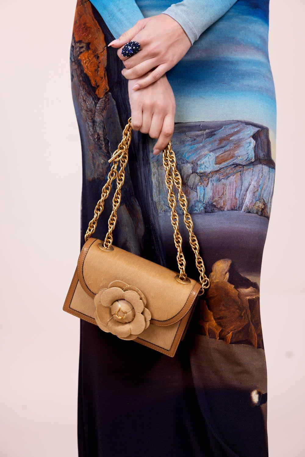 OSCAR DE LA RENTA-Classic Tro Bag - Nude-NUDE