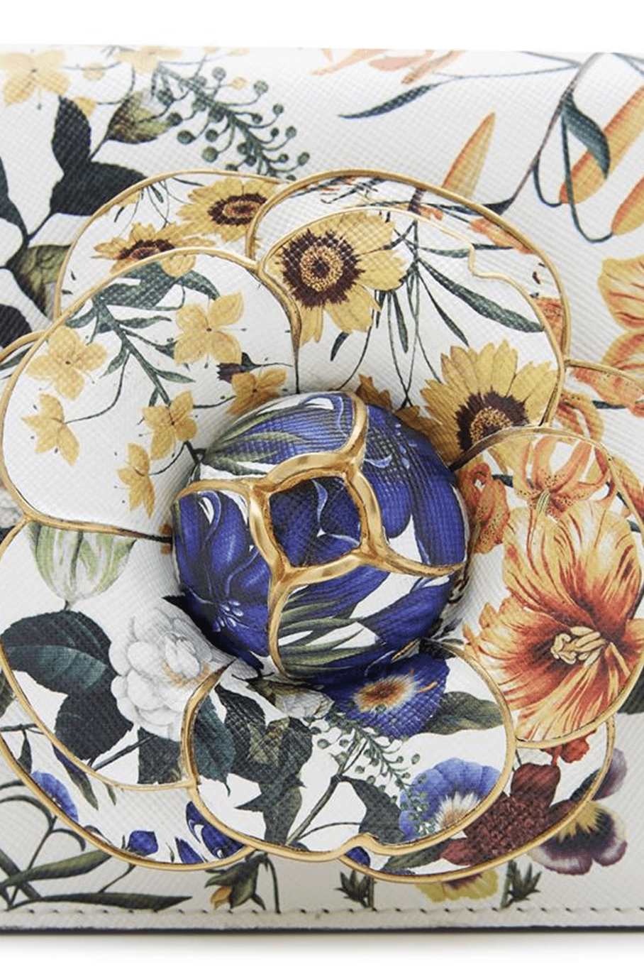 OSCAR DE LA RENTA-Tro Bag - Floral-WHITE MULTI