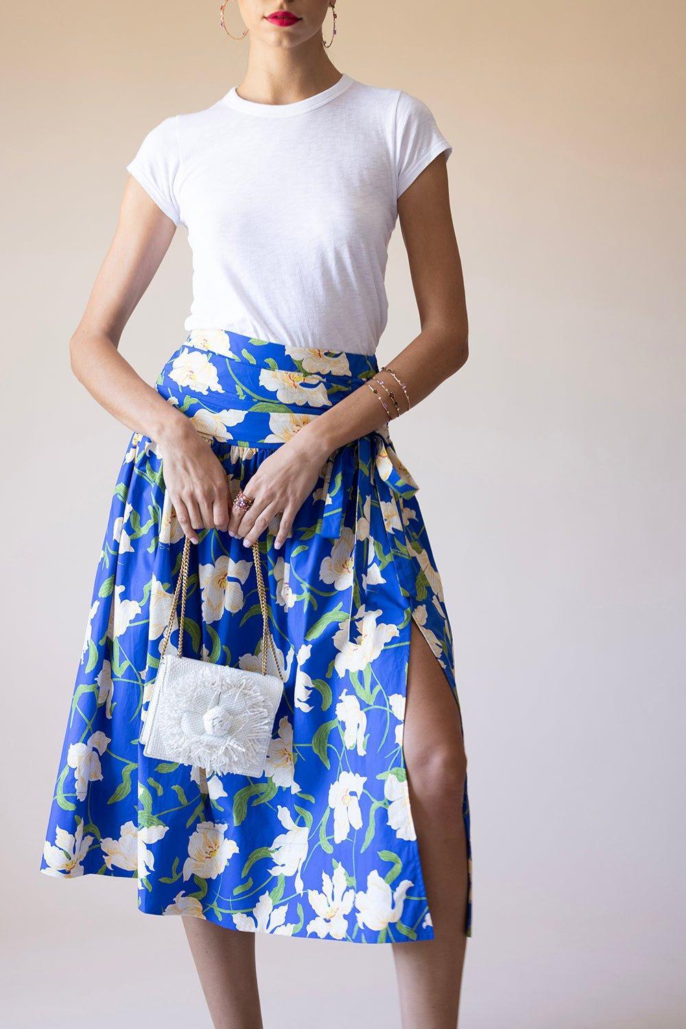 OSCAR DE LA RENTA-Mini Tro Bag - White Raffia-WHITE