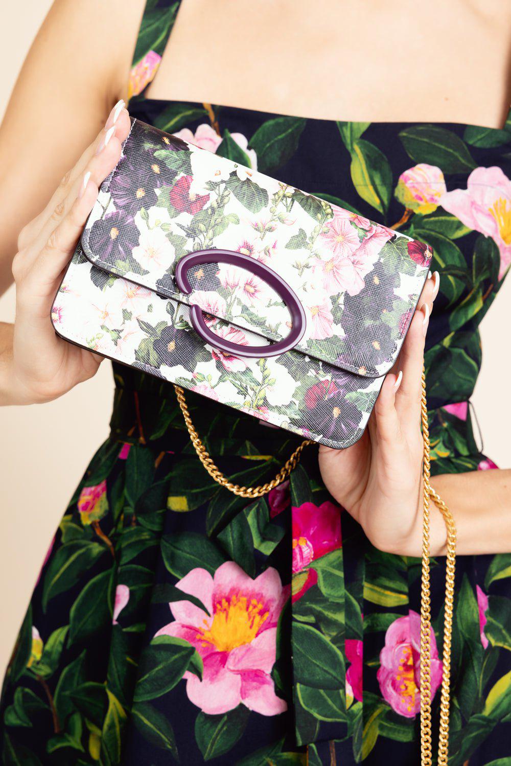 OSCAR DE LA RENTA-O Pouchette - White Multi-WHMULTI