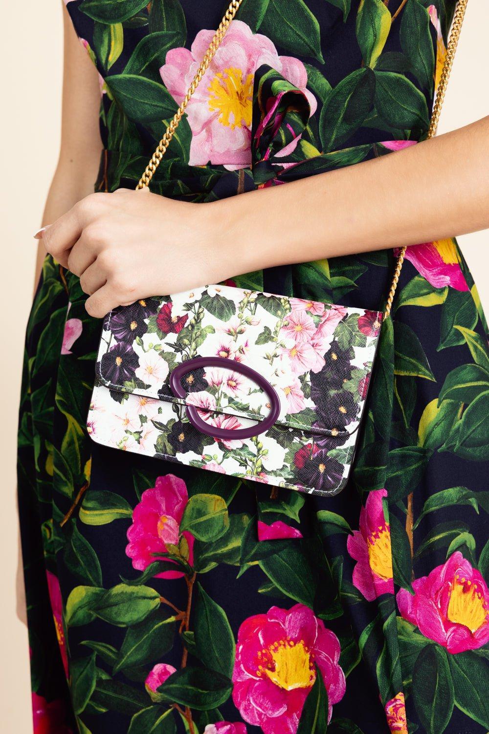 OSCAR DE LA RENTA-O Pouchette - White Multi-WHMULTI