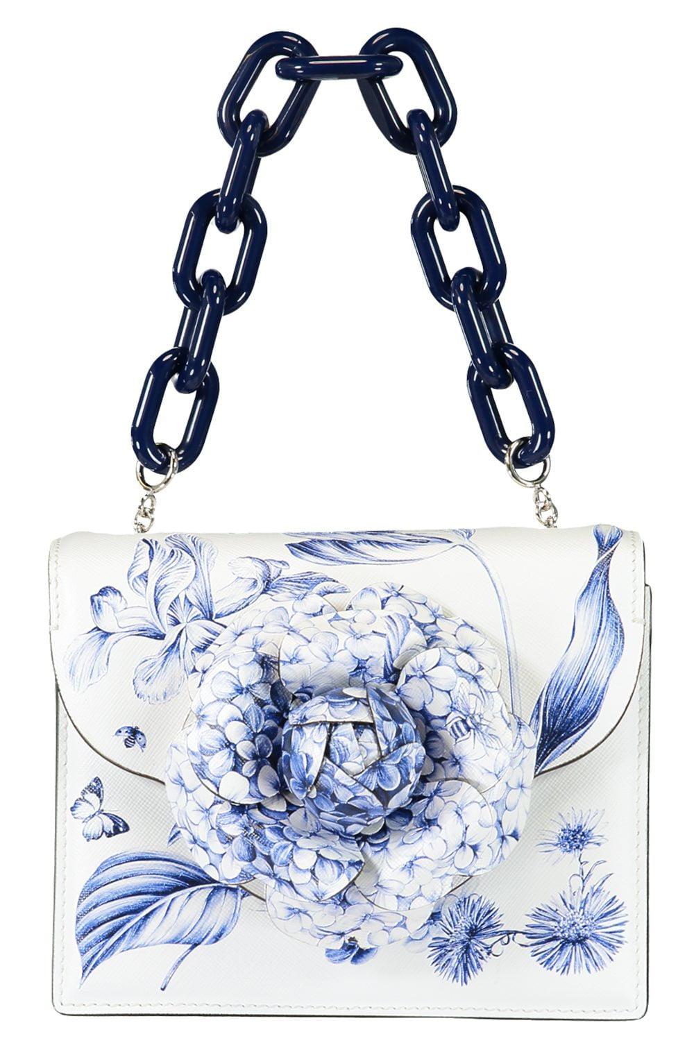 OSCAR DE LA RENTA-Mini Tro Bag - Toile Print-BLUE