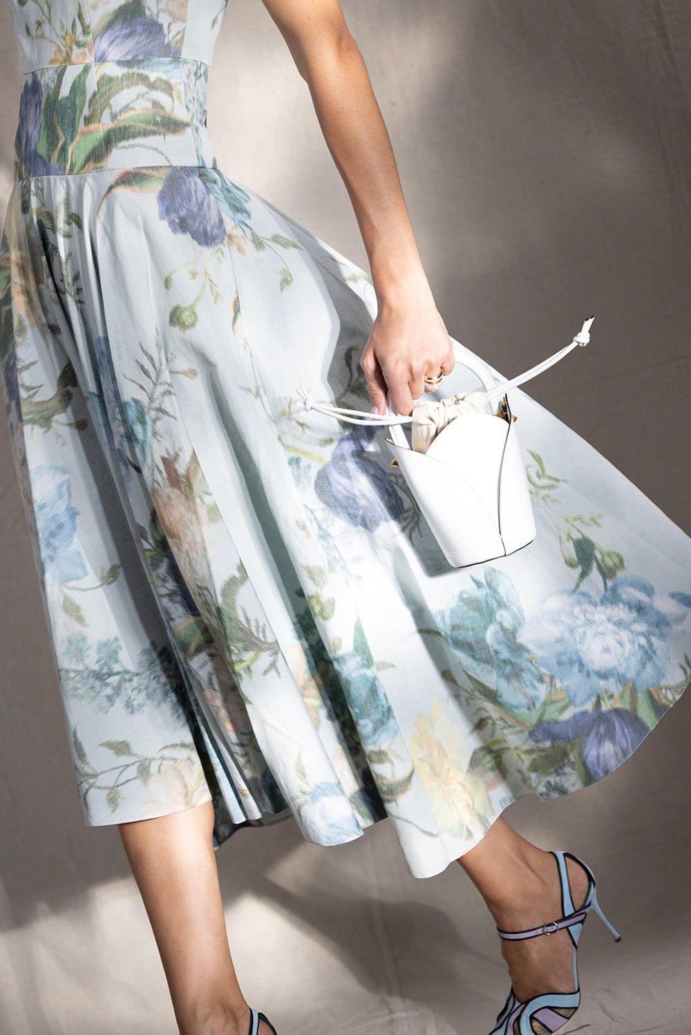OSCAR DE LA RENTA-Tulipan Nano Bag - White-WHITE