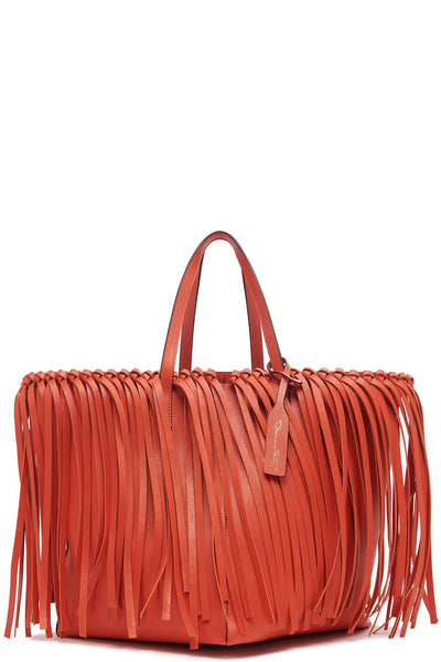 Medium Square Fringe Tote – Marissa Collections