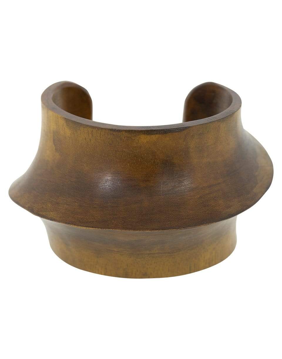 OSCAR DE LA RENTA-Wood Peak Bracelet-DK BROWN