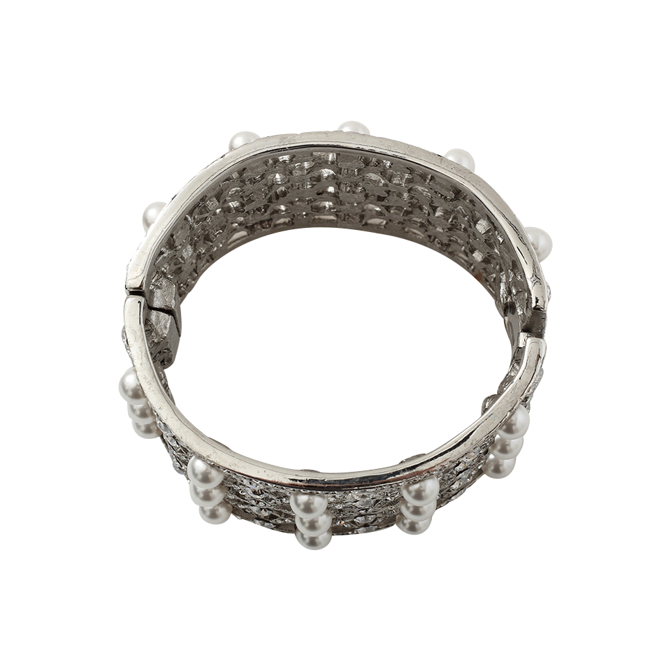 OSCAR DE LA RENTA-Lattice Pearl Bracelet-SILVER