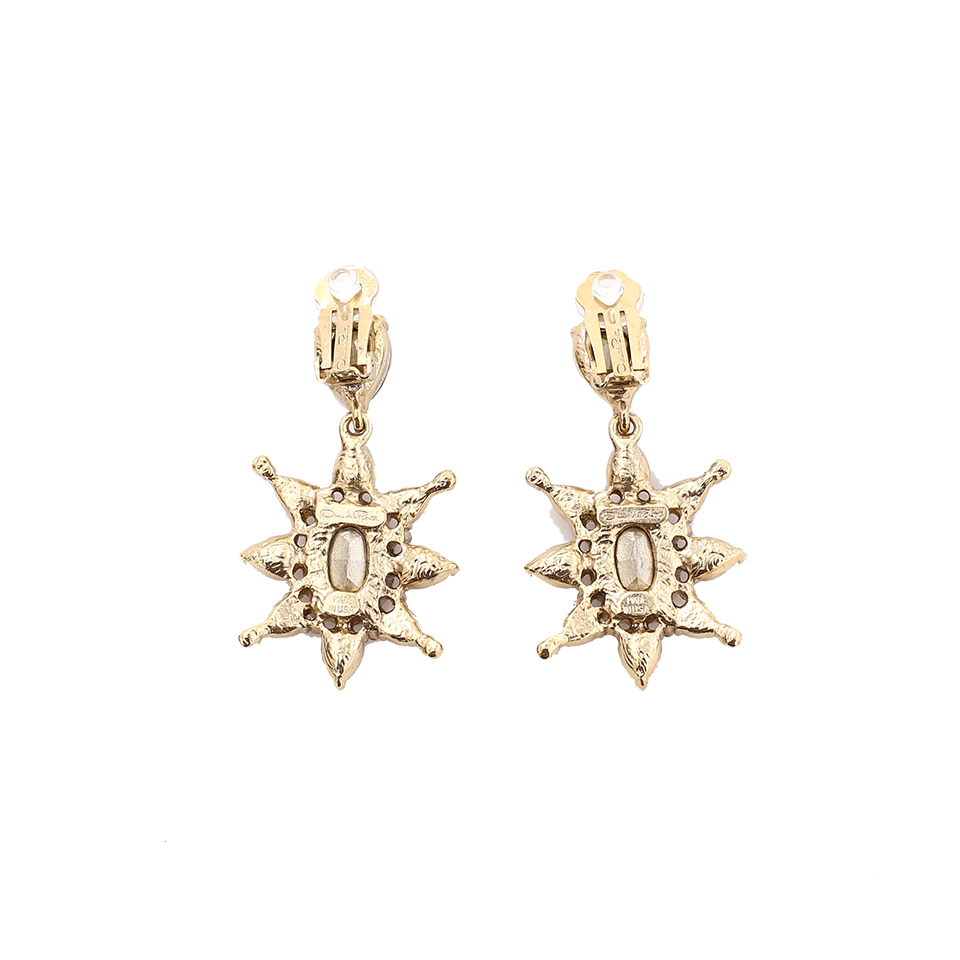 OSCAR DE LA RENTA-Tropical Bloom Star Earrings-AQUA