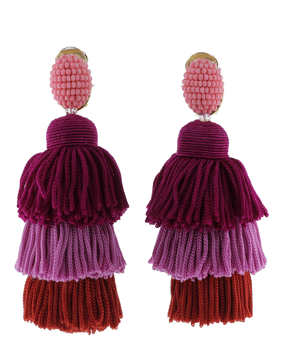 OSCAR DE LA RENTA-Tier Rassel Earrings-SORBET