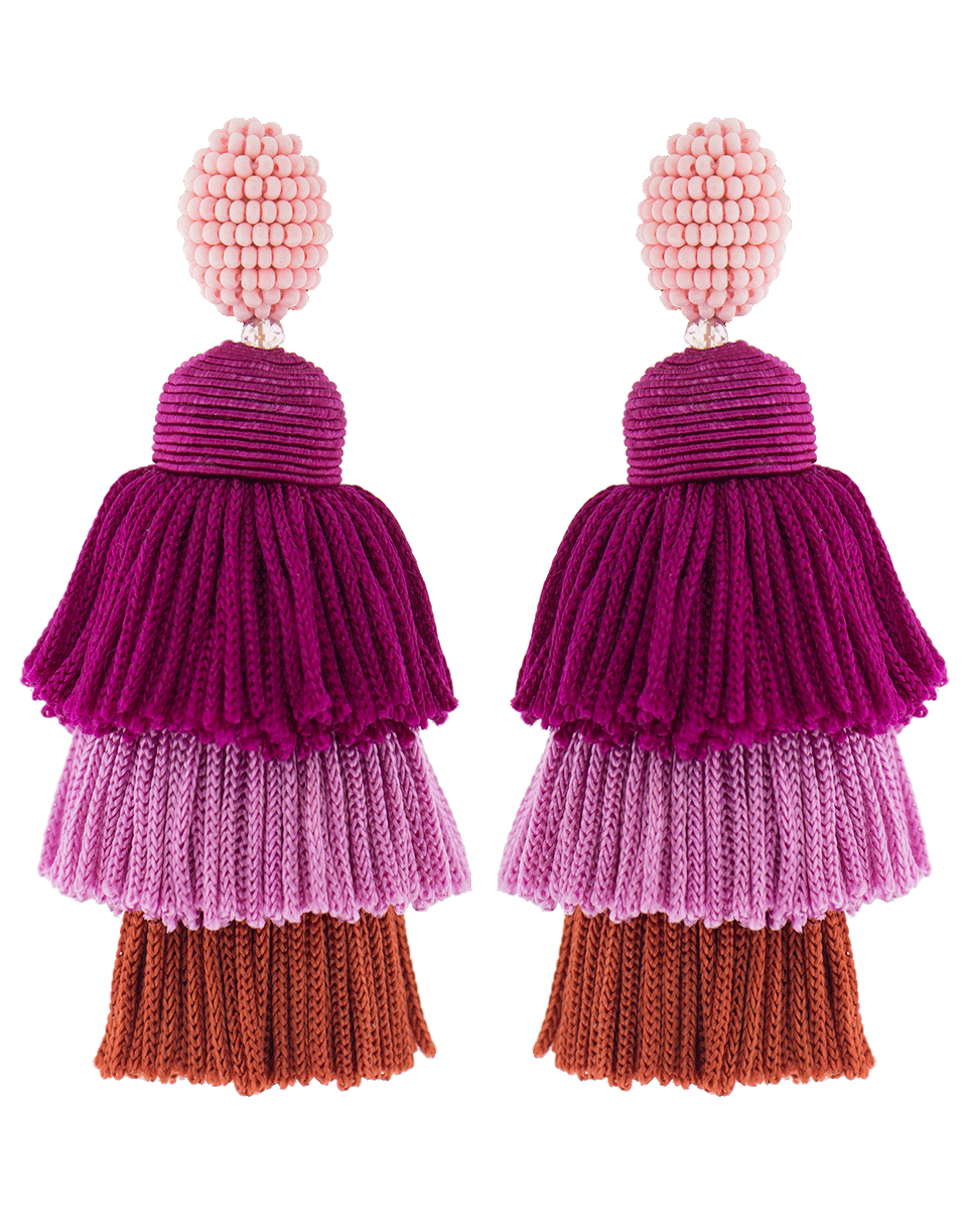 OSCAR DE LA RENTA-Tier Rassel Earrings-SORBET