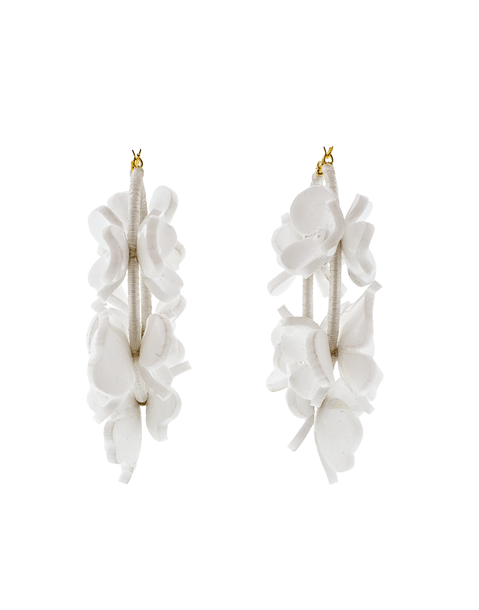 OSCAR DE LA RENTA-Flower Garden Hoop Earrings-SPINEL