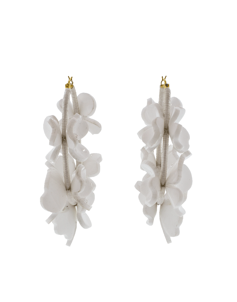 OSCAR DE LA RENTA-Flower Garden Hoop Earrings-SPINEL