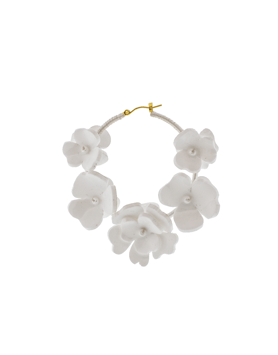 OSCAR DE LA RENTA-Flower Garden Hoop Earrings-SPINEL