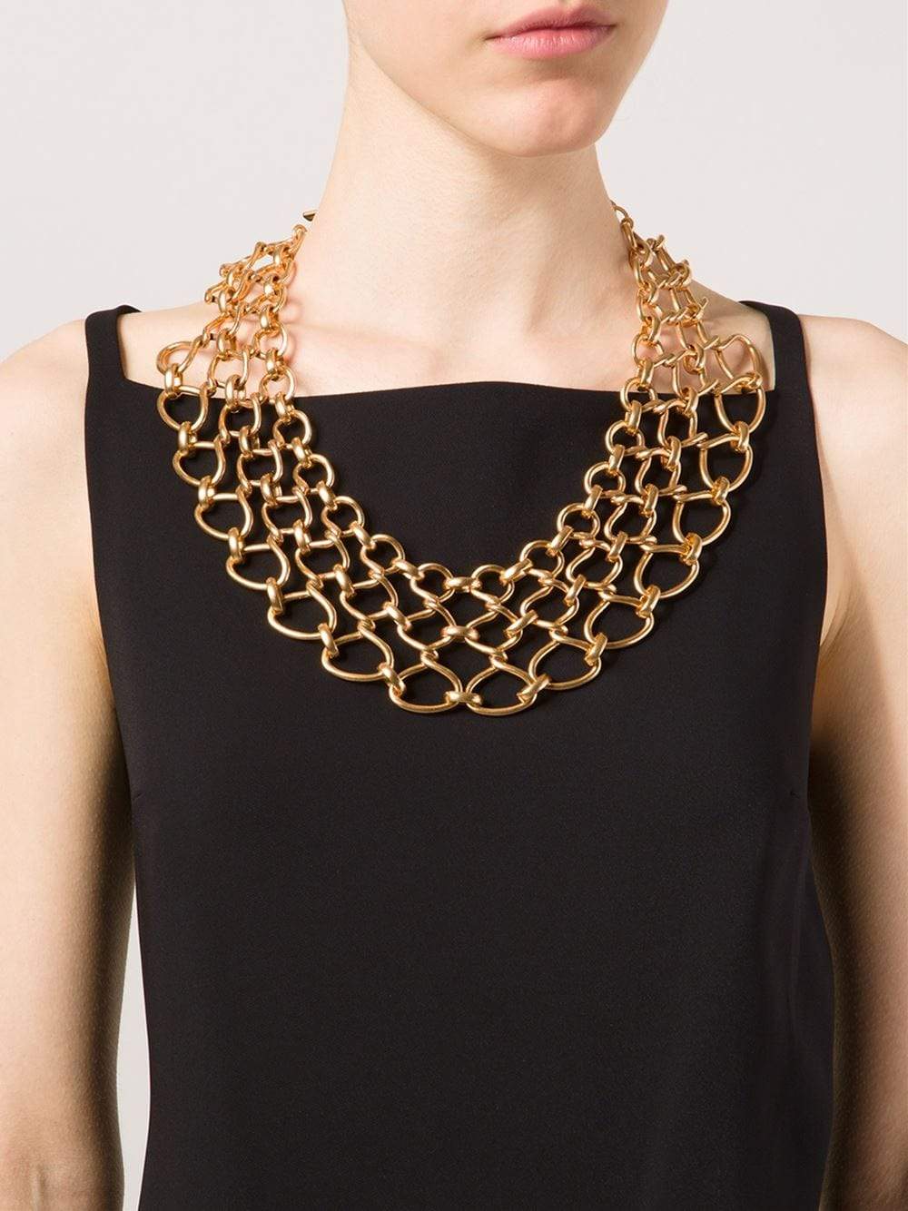 OSCAR DE LA RENTA-Twisted Rope Necklace-RSSN GLD