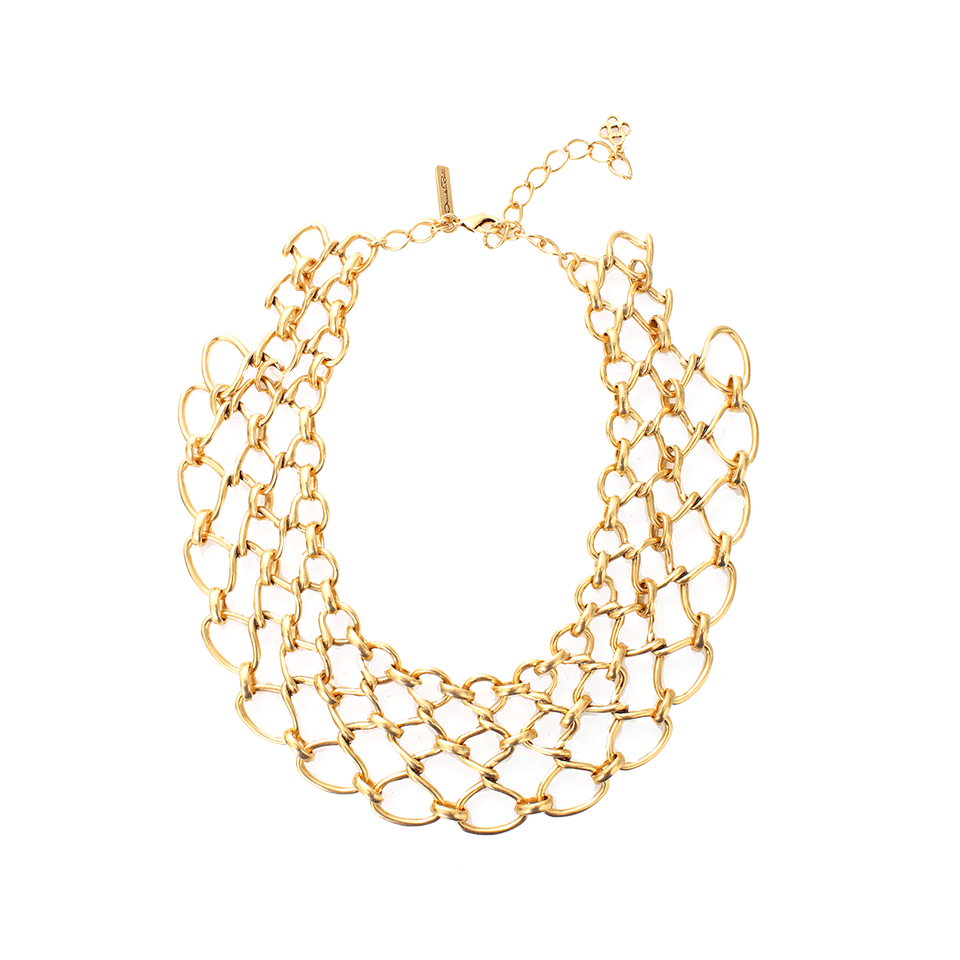 OSCAR DE LA RENTA-Twisted Rope Necklace-RSSN GLD