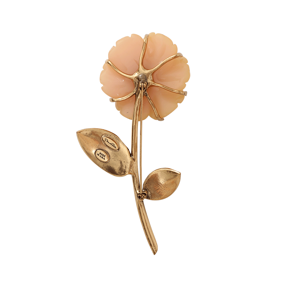 OSCAR DE LA RENTA-Peony Resin Brooch-SORBET