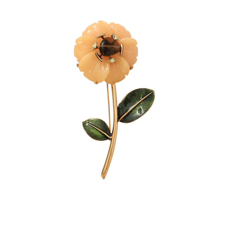 OSCAR DE LA RENTA-Peony Resin Brooch-SORBET