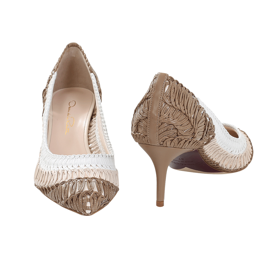 OSCAR DE LA RENTA-Carine Macramed Heel-