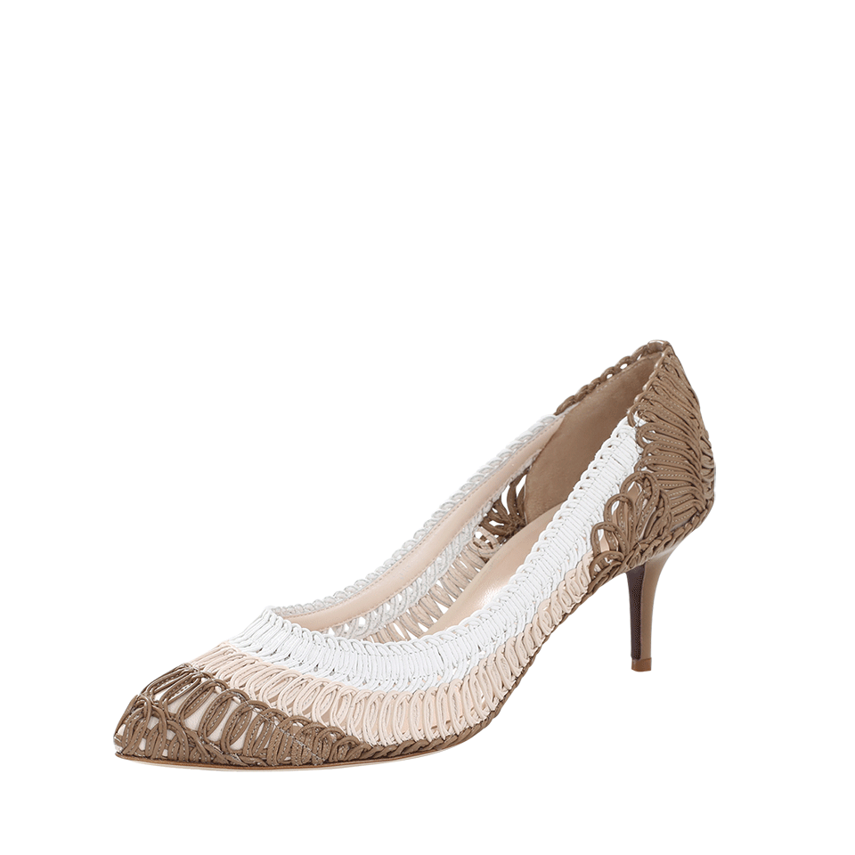 OSCAR DE LA RENTA-Carine Macramed Heel-