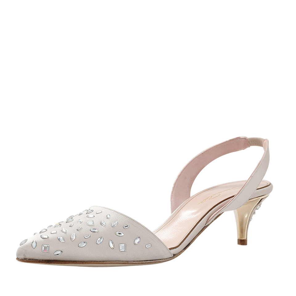 OSCAR DE LA RENTA-Jeweled Sami Slingback-