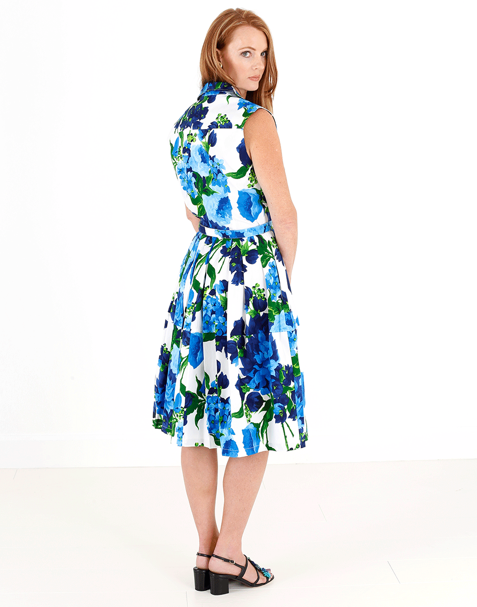OSCAR DE LA RENTA-Page Nappa Blue Flower Sandal-